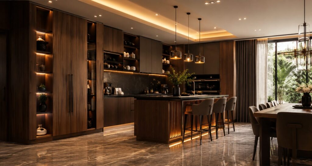 Modern custom kitchen cupboards designed and installed in Kurnool