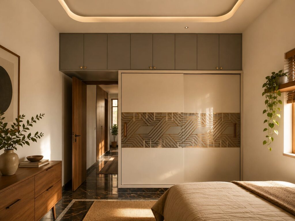 Custom bedroom wardrobe with sliding doors in Kurnool